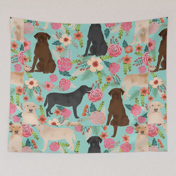 Item preview, Labrador Retriever with flowers dog pet puppy cute sweet dogs designed and sold by Coolstuff4you71.