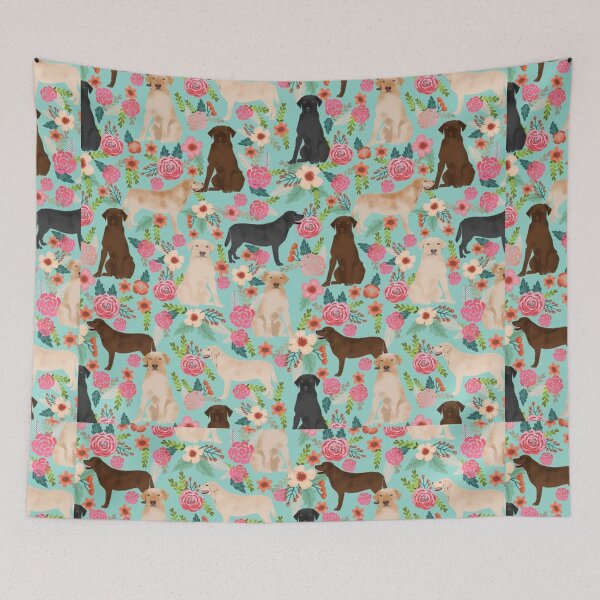 Item preview, Labrador Retriever with flowers dog pet puppy cute sweet dogs designed and sold by Coolstuff4you71.