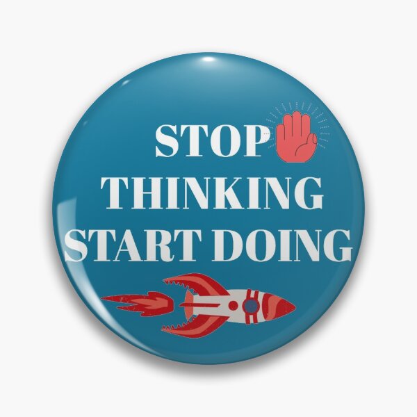 Item preview, Stop Thinking Start Doing Lettering Motivational Quote designed and sold by alaasobhi.
