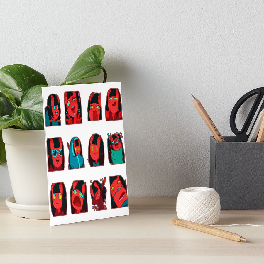 "Meru The Succubus Cute Trendy Stickers Packs" Art Board Print For Sale ...