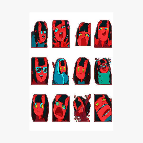 "Meru The Succubus Cute Trendy Stickers Packs" Photographic Print By ...