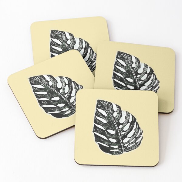 Item preview, Monstera leaf in black designed and sold by Ninaeva.