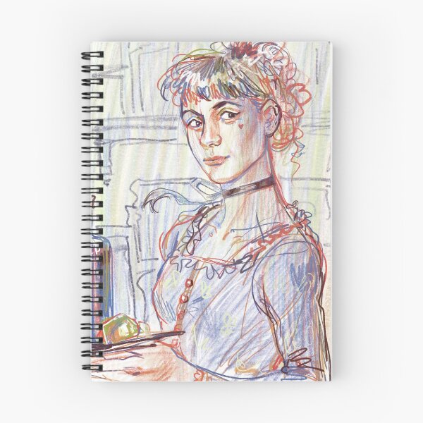 Item preview, Girl colorful portrait pencil art style designed and sold by MedievalRave.