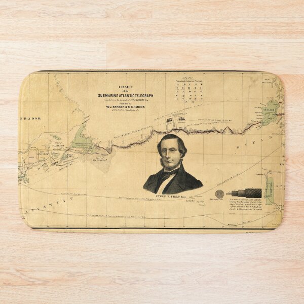 Item preview, Chart of the submarine Atlantic Telegraph (1858) designed and sold by allhistory.