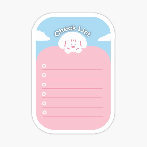 "Check List" Sticker for Sale by ToonTeeMerch | Redbubble