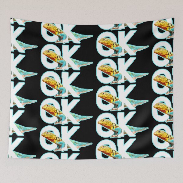 Item preview, OK Colorful Male Mountain Boomer Lizard Oklahoma Wichita Mountains Wildlife Refuge designed and sold by hannaHKyong.