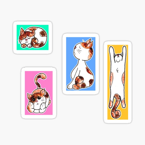 Cat's Four Seasons Sticker
