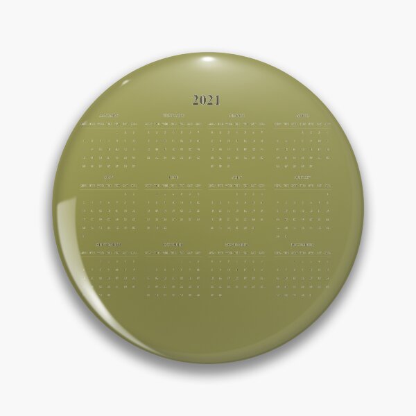 Artikelvorschau, Einfacher Kalender-2021- grüner Hintergrund-Ab Montag entworfen und verkauft von CSouissi.