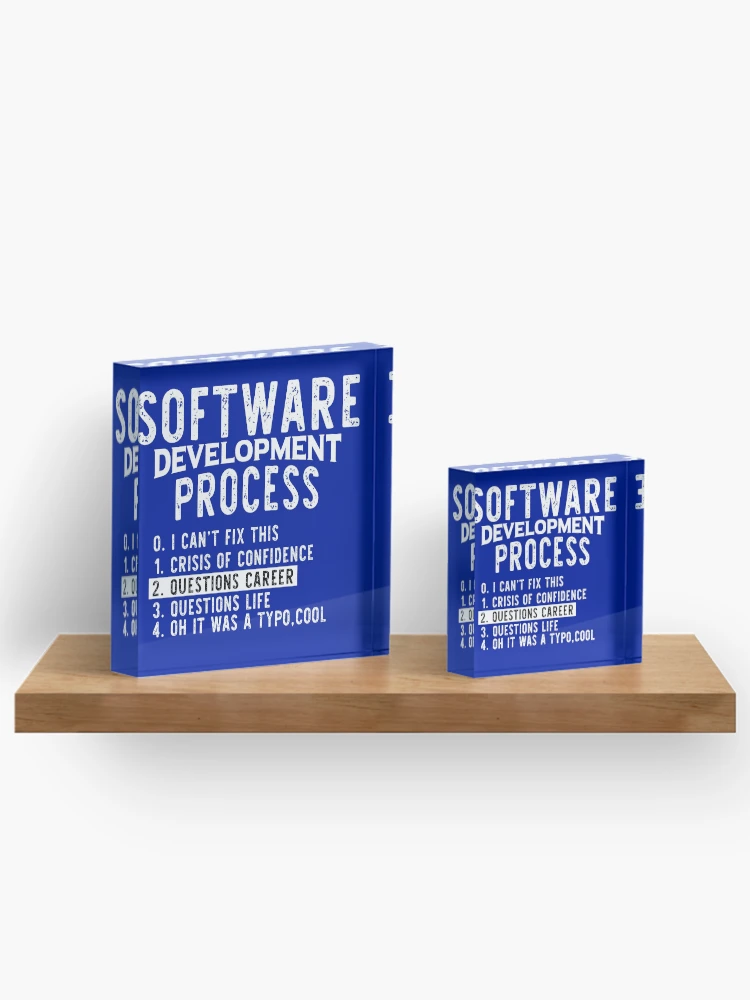 Thumbnail 3 of 5, Acrylic Block, Software Development Process Python Coding designed and sold by Hapo Team.