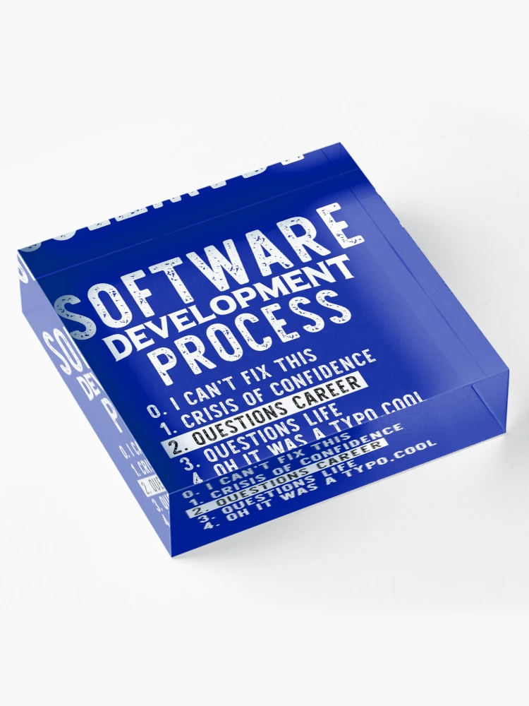 Thumbnail 4 of 5, Acrylic Block, Software Development Process Python Coding designed and sold by Hapo Team.