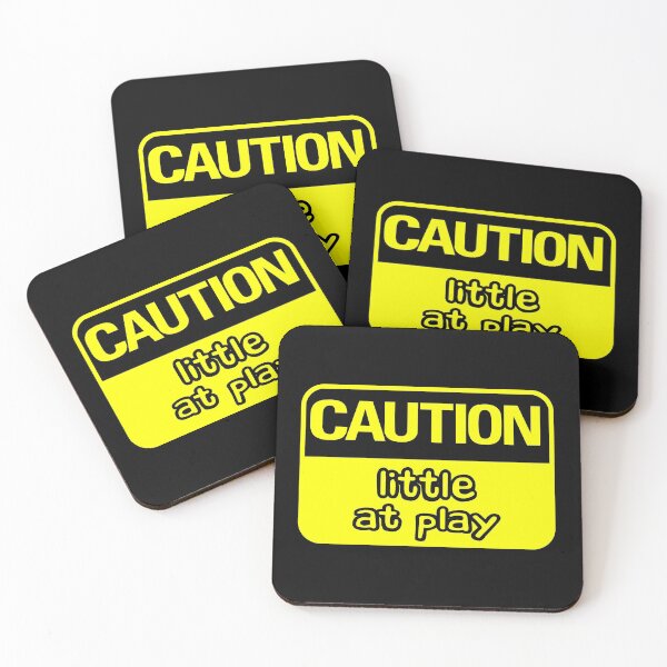 Item preview, Caution Little At Play (Yellow) designed and sold by MyRedBottom.