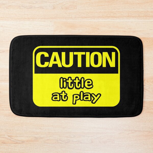 Item preview, Caution Little At Play (Yellow) designed and sold by MyRedBottom.