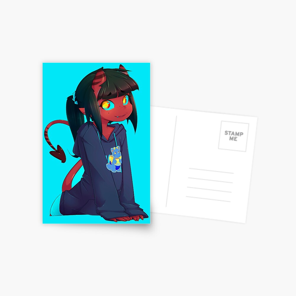 "Meru The Succubus Sticker" Postcard For Sale By Gnoga | Redbubble