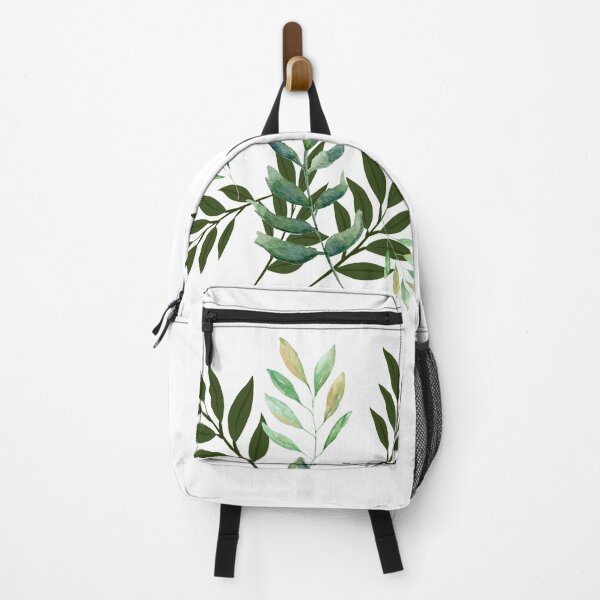 Item preview, Delicate branches and leaves in green on white designed and sold by Ninaeva.