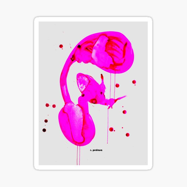 The Orchid Elephant - Abstract art inner chaos Sticker