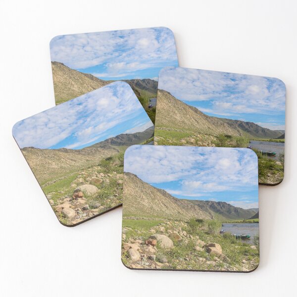 Item preview, Evening on a river bank beside a camp in western Mongolia designed and sold by SnapTPhotograph.