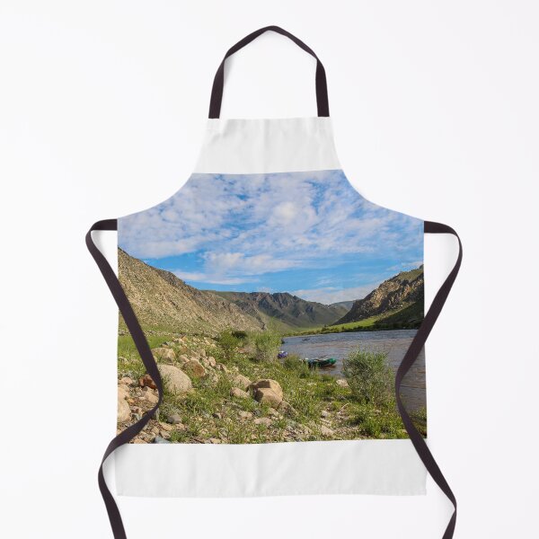 Item preview, Evening on a river bank beside a camp in western Mongolia designed and sold by SnapTPhotograph.