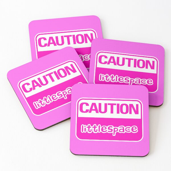 Item preview, Caution Littlespace (Pink) designed and sold by MyRedBottom.