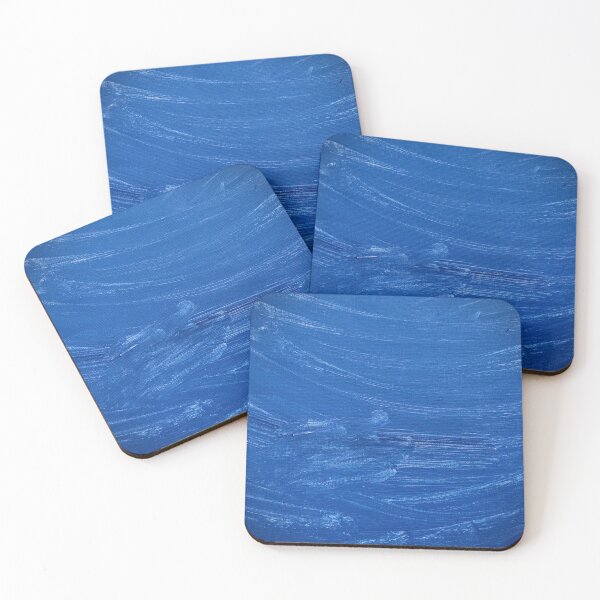 Breezy Blue Abstract Coasters (Set of 4)