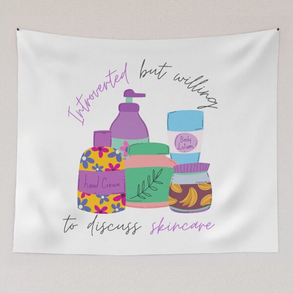 Item preview, Introverted But Willing To Discuss Skincare designed and sold by casualism.