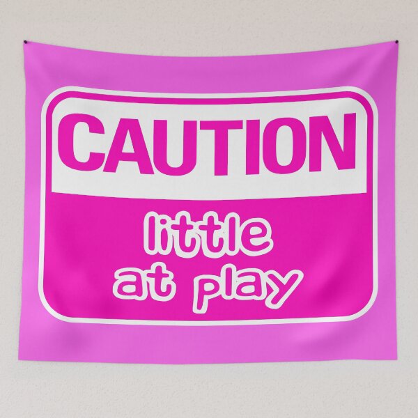 Item preview,  Caution Little At Play (Pink) designed and sold by MyRedBottom.
