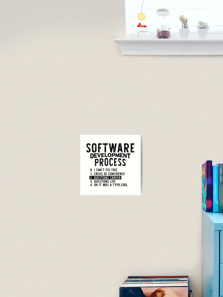 Thumbnail 2 of 3, Art Print, Software Development Process Python Coding designed and sold by Hapo Team.
