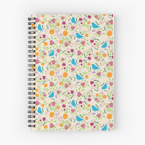 Item preview, Blue Birds, Orange Flowers and Purple Tulips designed and sold by tulipdesign.