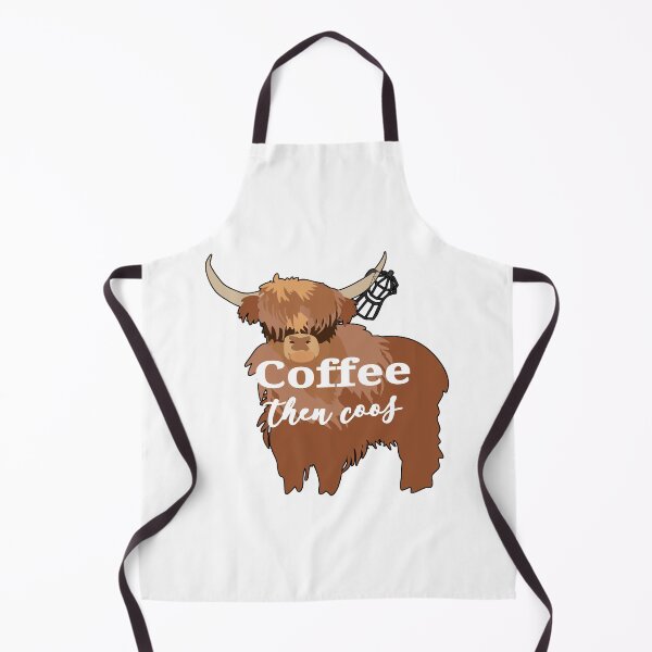 Item preview, Coffee then cows, funny Highland cow and coffee maker designed and sold by orangerinka.