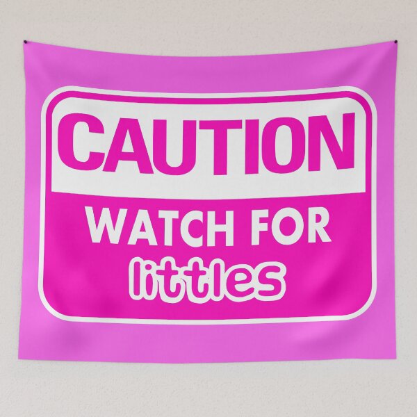 Item preview, Caution Watch For Littles (Pink) designed and sold by MyRedBottom.