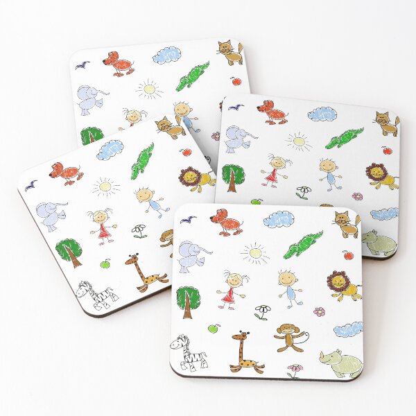 Item preview, Kids & Zoo Animals Sticker Pack (Children And Zoo Animals Pattern) designed and sold by Harold Guillory.