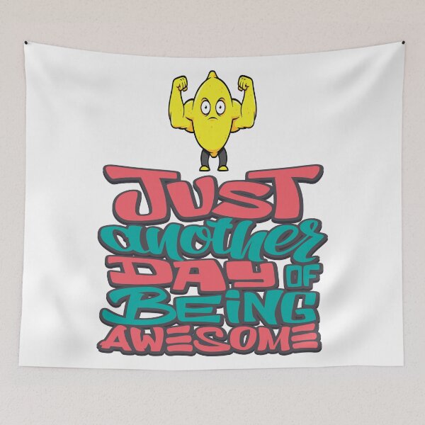 Item preview, Just Another Day Of Being Awesome Jacked Lemon Bodybuilder Flexing Biceps Powerlifter Foodie designed and sold by ProjectX23.