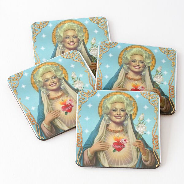 saint dolly parton Coasters (Set of 4)