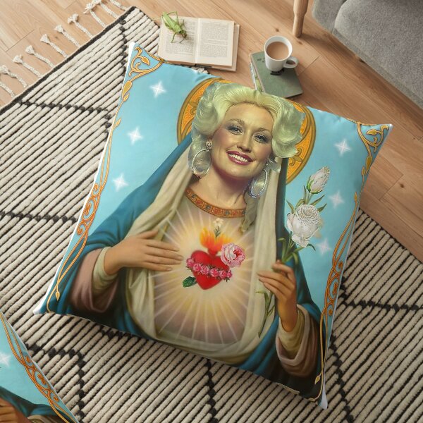 saint dolly parton Floor Pillow