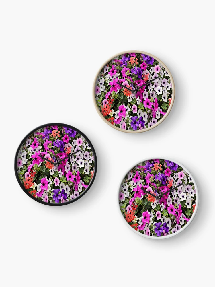Thumbnail 3 of 4, Clock, Beautiful Colorful Roses.  designed and sold by Fit & Fun  Gallery.