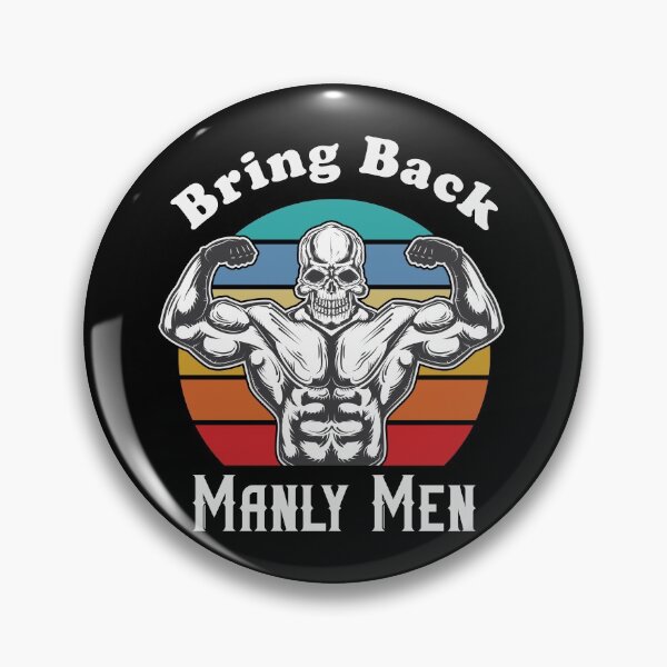 Item preview, Bring Back Manly Men - Strong Man Skull with Muscles designed and sold by Scratches Tees.