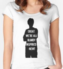 Blutig inspiriert Tailliertes Rundhals-Shirt