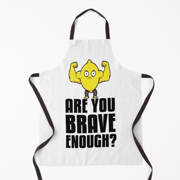 Item preview, Are You Brave Enough?  Jacked Lemon Bodybuilder Flexing Biceps Powerlifter Foodie designed and sold by ProjectX23.
