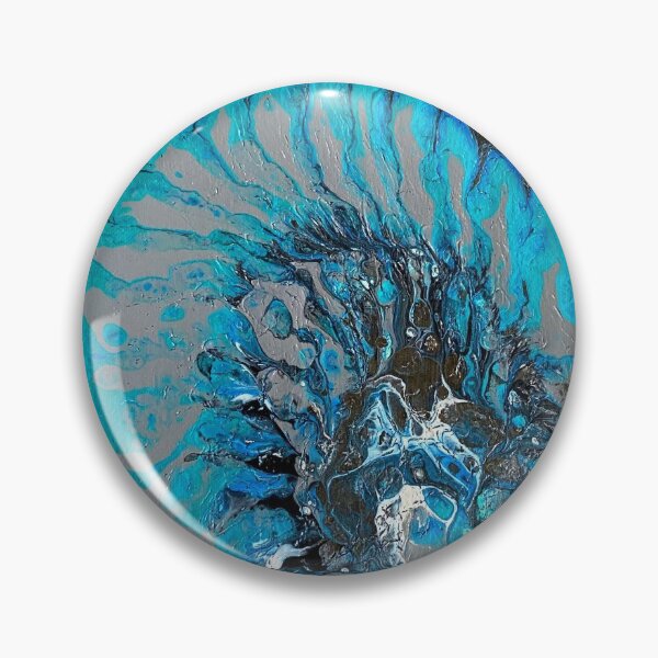 Item preview, Acrylic Pour Art (Metallic Ocean Waves) designed and sold by LisBlancPur.