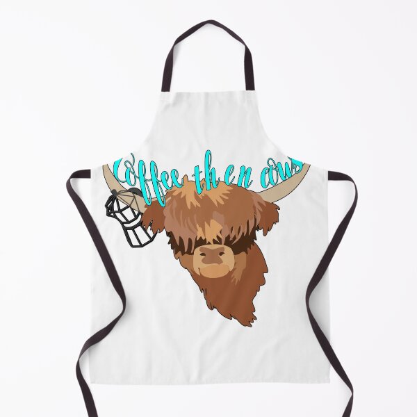 Item preview, Coffee then cows: Highland cow, coffee maker and funny quote 1 designed and sold by orangerinka.