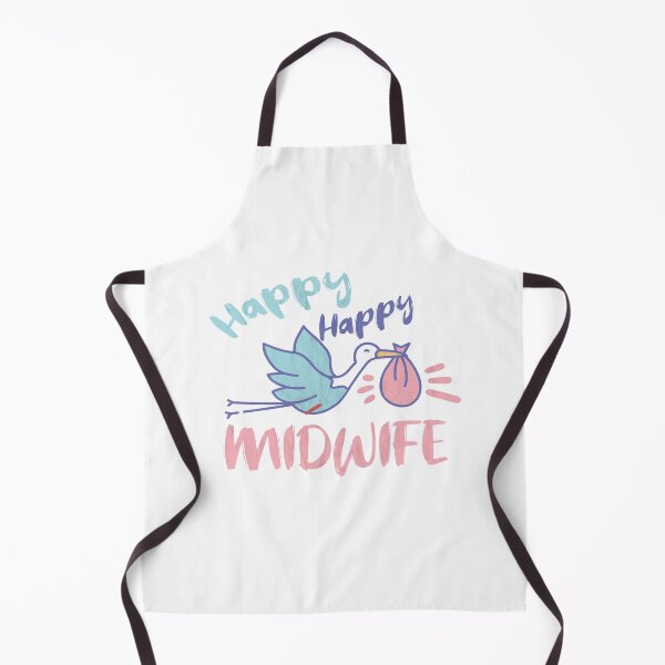 Item preview, Happy midwife obstetrician doula stork designed and sold by lsvds.