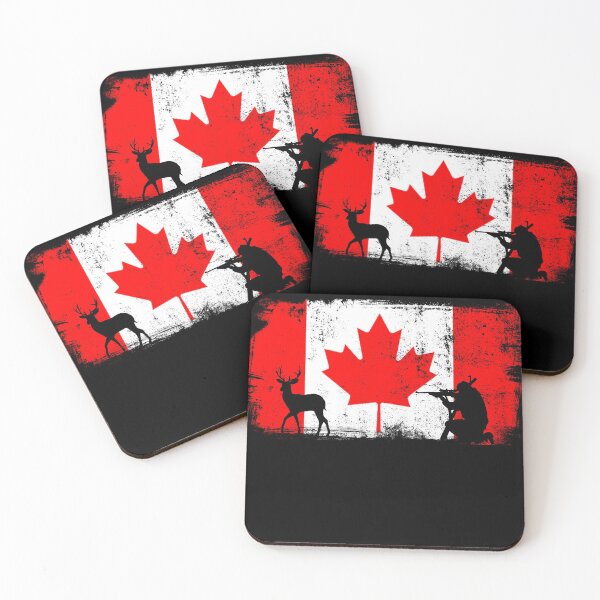 Item preview, cool distressed deer hunting canadian flag,gift for hunting lovers designed and sold by Space Art.