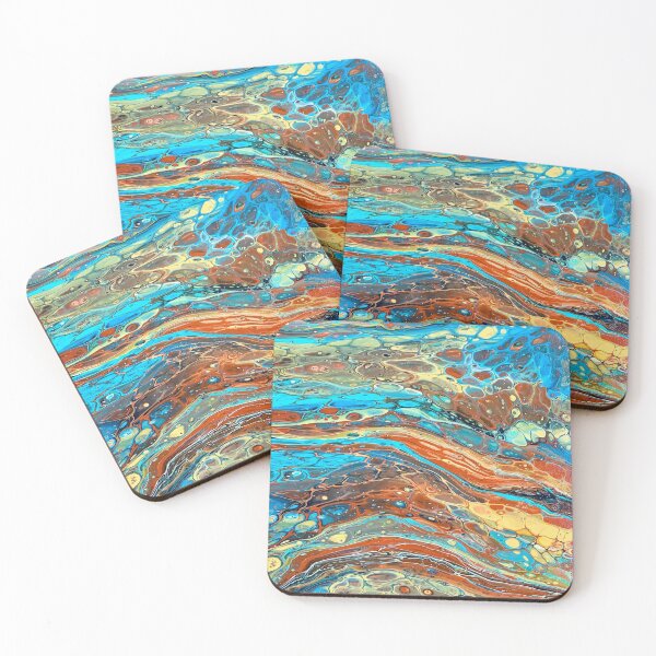 Item preview, Beautiful Petrified Wood Midwest Inspired Abstract Fluid Art  designed and sold by CrystalCoast.