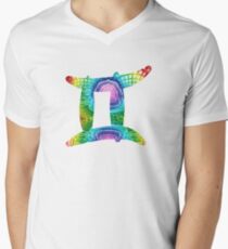 Gemini Psychedelic Symbol Men's V-Neck T-Shirt