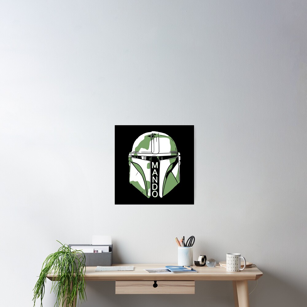 Kopfgeldjager Space Dad Helm Poster Von Orionlodubyal Redbubble