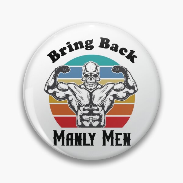 Item preview, Bring Back Manly Men - Strong Man Skull with Muscles designed and sold by Scratches Tees.