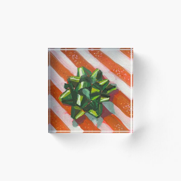 Item preview, Green Bow, Red Stripes designed and sold by haleygibbs.