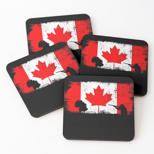 Item preview, cool distressed turkey hunting canadian flag, gift for hunting lovers designed and sold by Space Art.