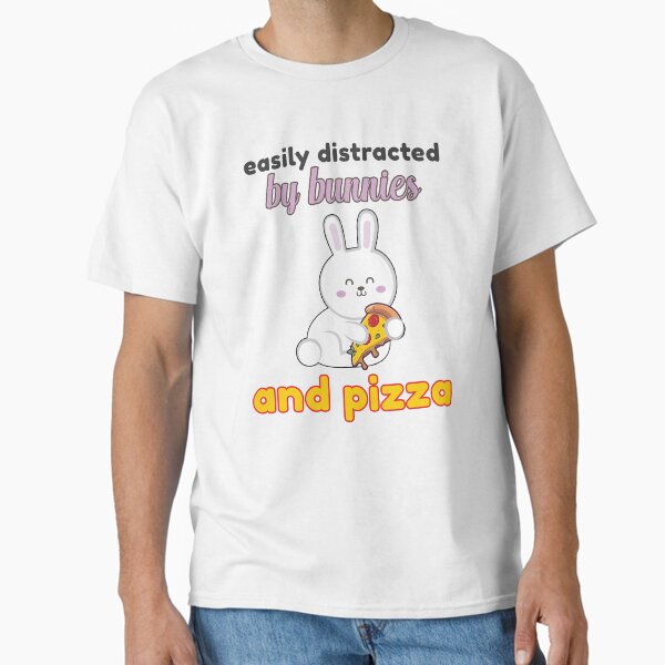 Cute Bunny Shirt: Kawaii Rabbit Pizza Hearts T-Shirt Cute Bunny Shirt: Kawaii Rabbit Pizza Hearts T-Shirt