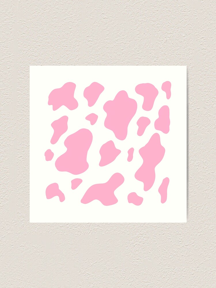 Cute Pink Cow Print Art Print