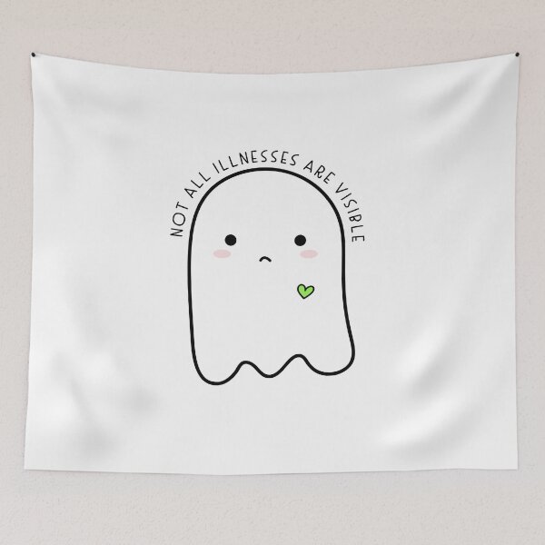 Item preview, Chronic Illness Ghost - 100% of my profits will be donated to my cousin to aid in her fight against lyme disease designed and sold by Ally Ogata.